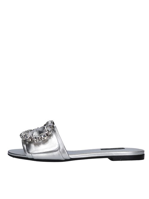 Leather mules DOLCE&GABBANA | VG0003ARGENTO